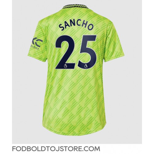 Manchester United Jadon Sancho #25 Tredjetrøje Dame 2022-23 Kortærmet